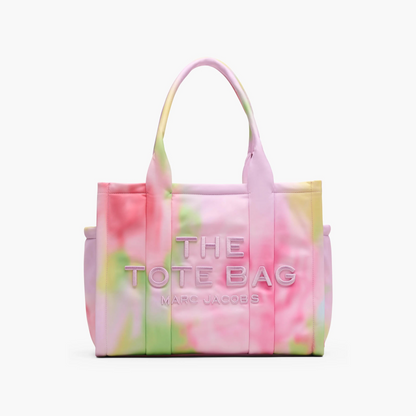The Blurred Floral Large Puffy Nylon Tote Bag