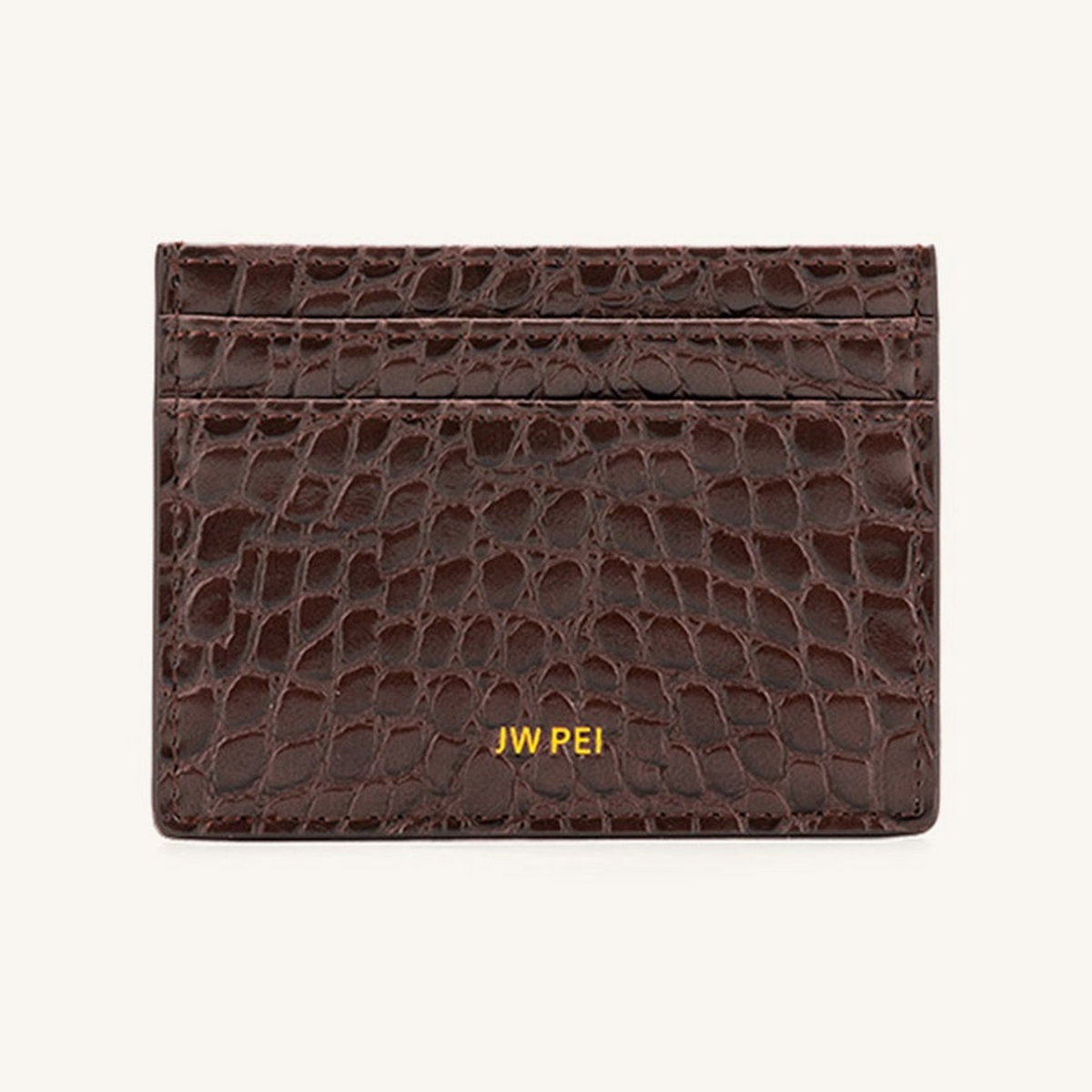 The Card Holder - Brown Croc