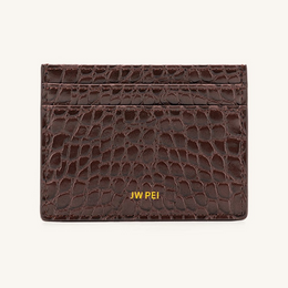 The Card Holder - Brown Croc