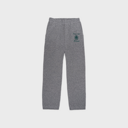 The Carlyle Crest Cashmere Trousers - Heather Gray/Forest