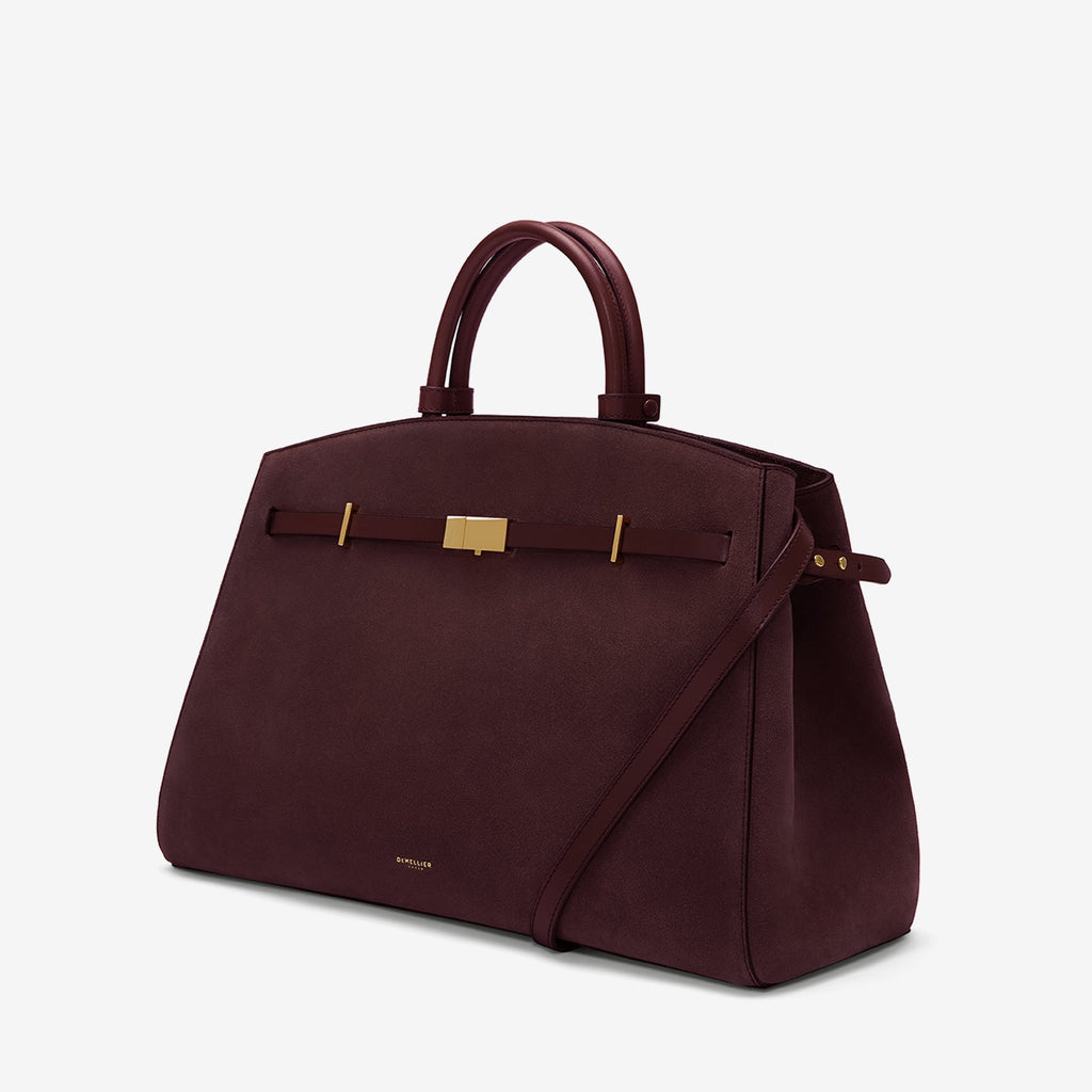 DeMellier The Hudson burgundy suede & burgundy smooth