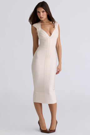 The Icon vanilla bandage midi dress