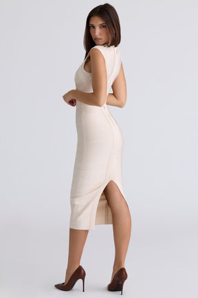 The Icon vanilla bandage midi dress