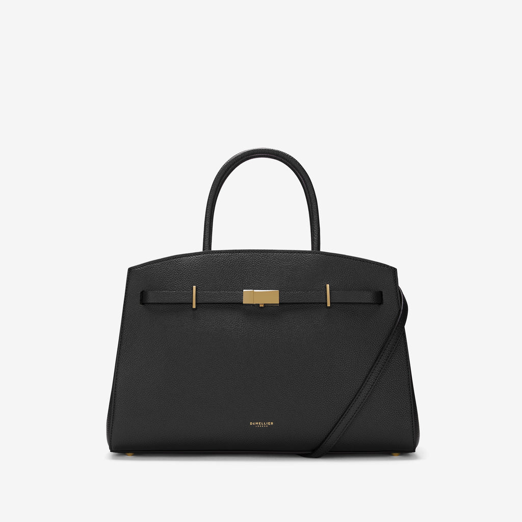 DeMellier The Midi Hudson black small grain