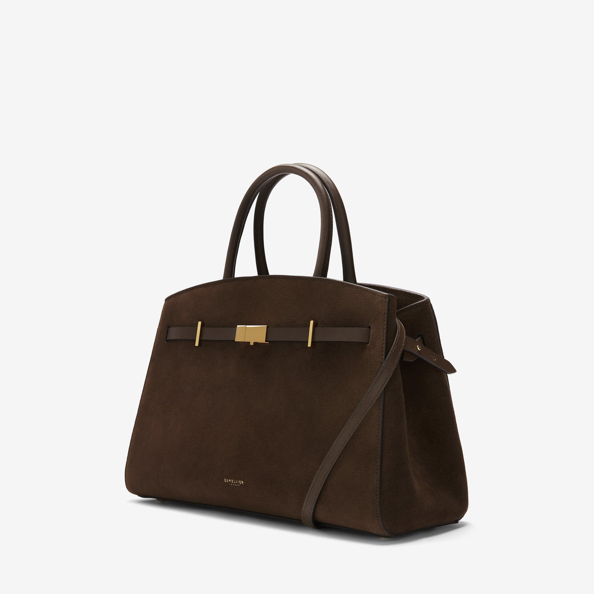 DeMellier The Midi Hudson mocha suede & mocha smooth