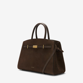 DeMellier The Midi Hudson mocha suede & mocha smooth
