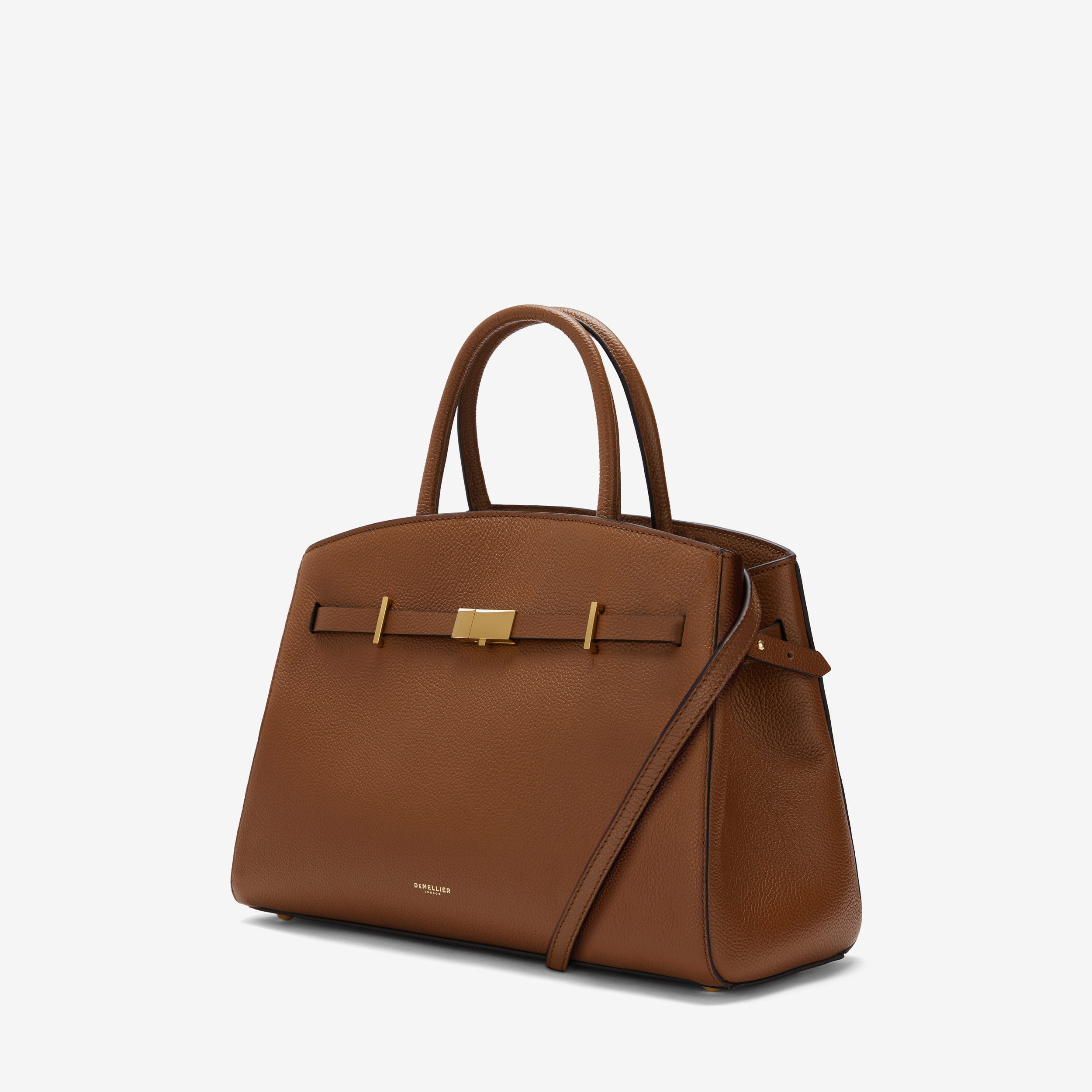 DeMellier The Midi Hudson tan small grain