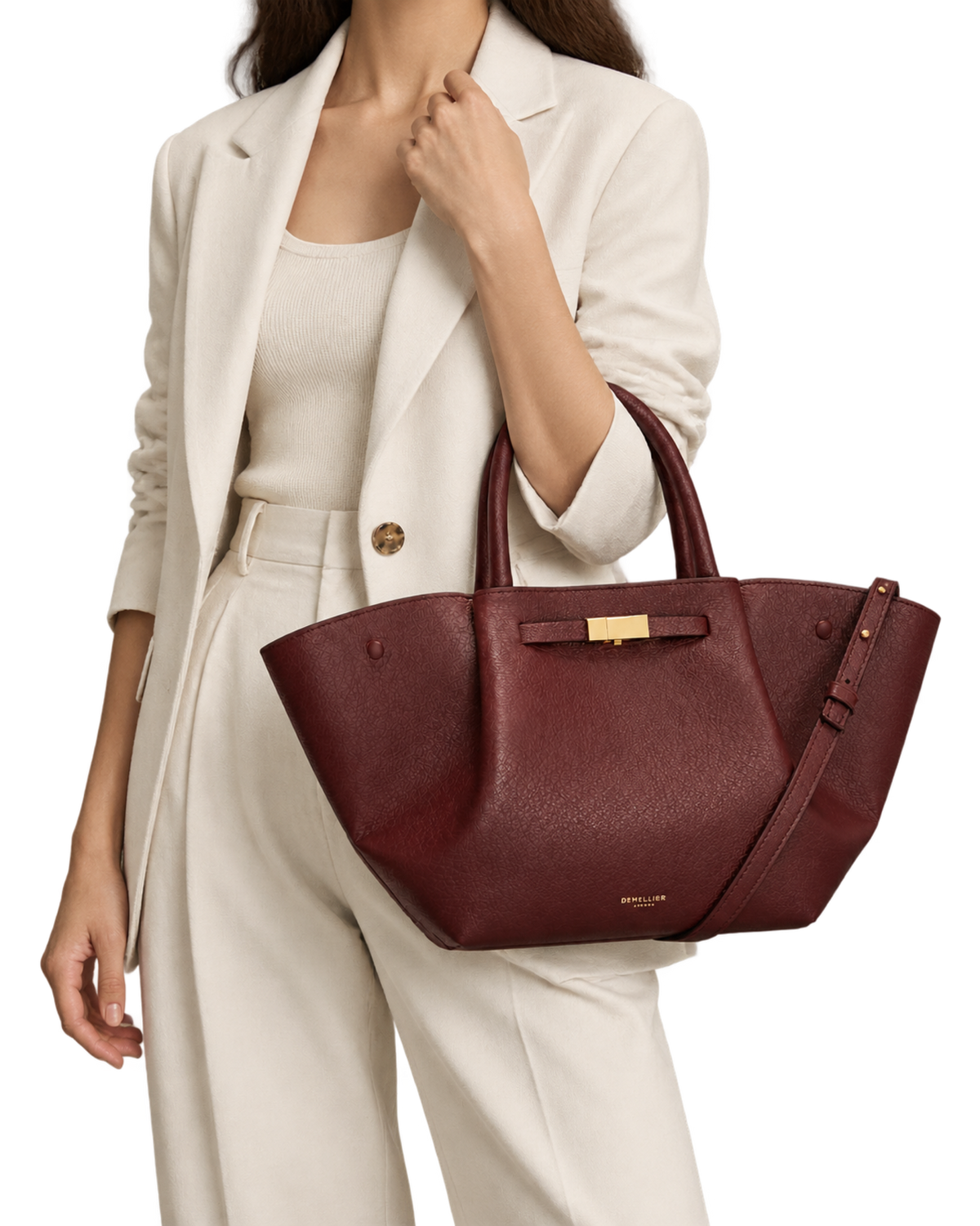 The Midi New York -  Burgundy Small Grain