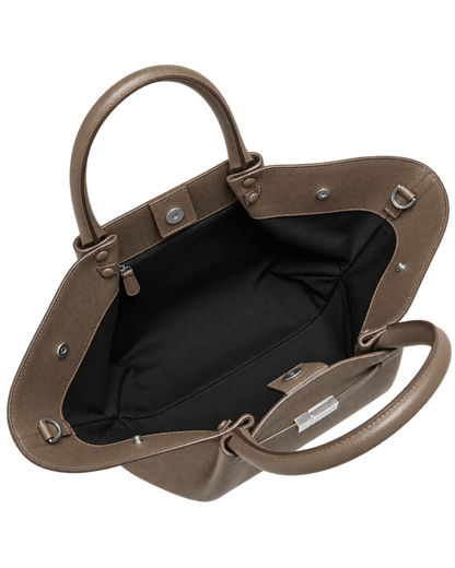 The Midi New York -  Dark Taupe Small Grain