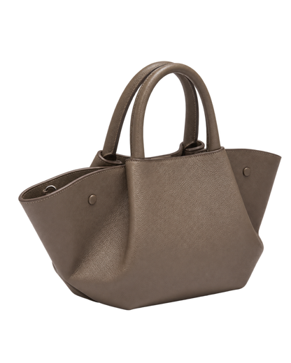 The Midi New York -  Dark Taupe Small Grain