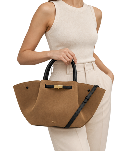 The Midi New York -  Tobacco Suede & Black Smooth