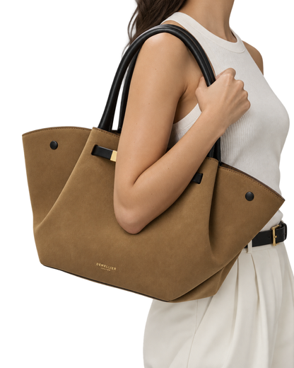 The Midi New York -  Tobacco Suede & Black Smooth