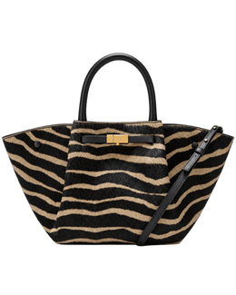 The Midi New York - Zebra-Effect Hair Calf