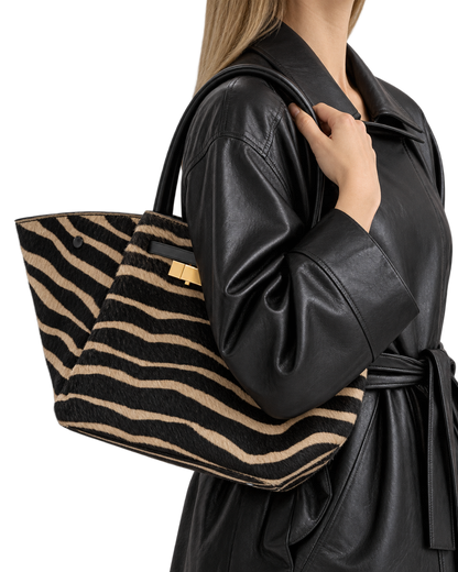 The Midi New York - Zebra-Effect Hair Calf