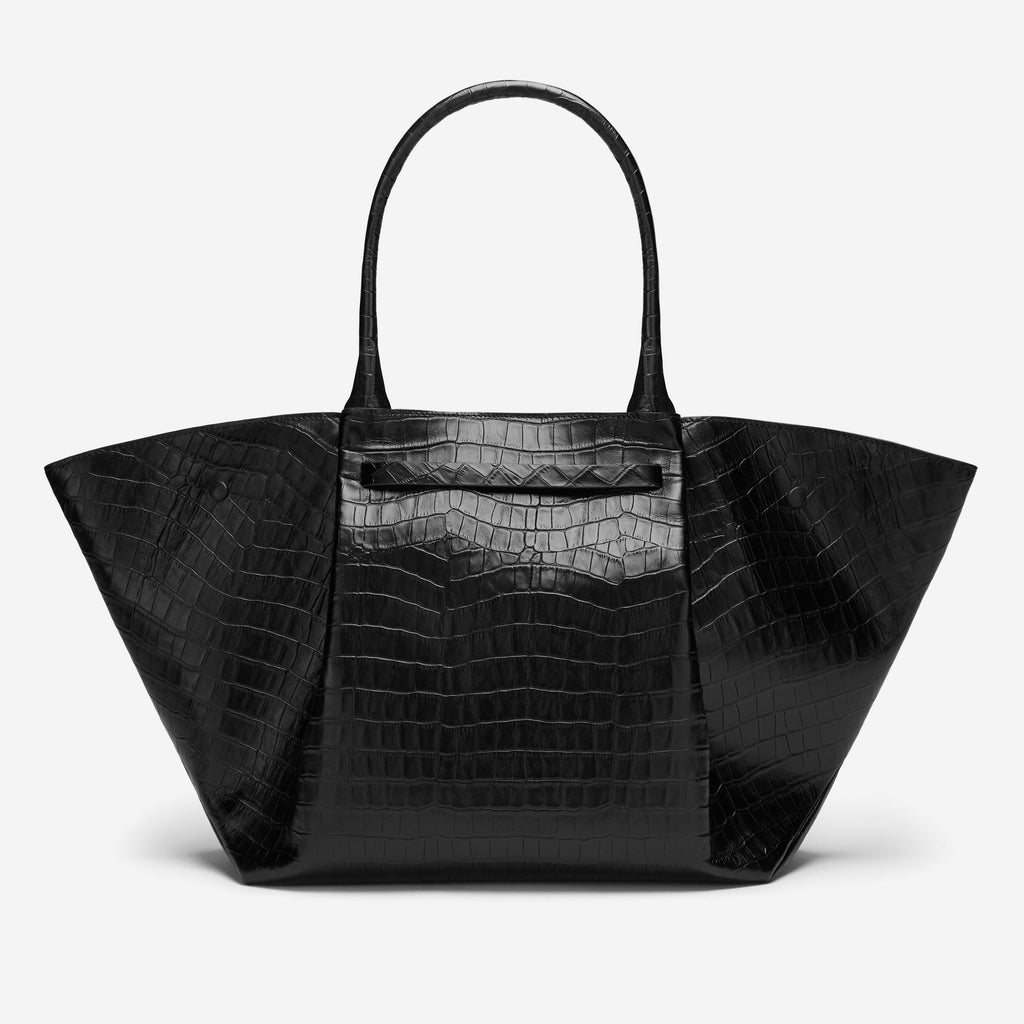 DeMellier The New York black croc-effect
