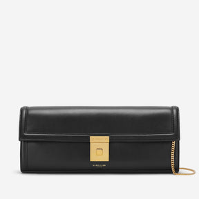 DeMellier The Paris Clutch black smooth