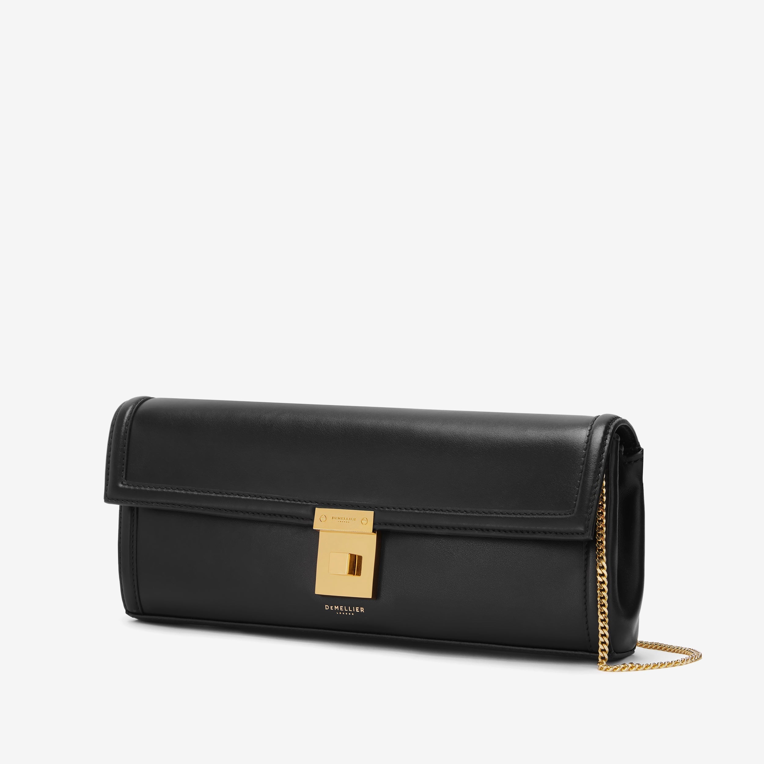 DeMellier The Paris Clutch black smooth