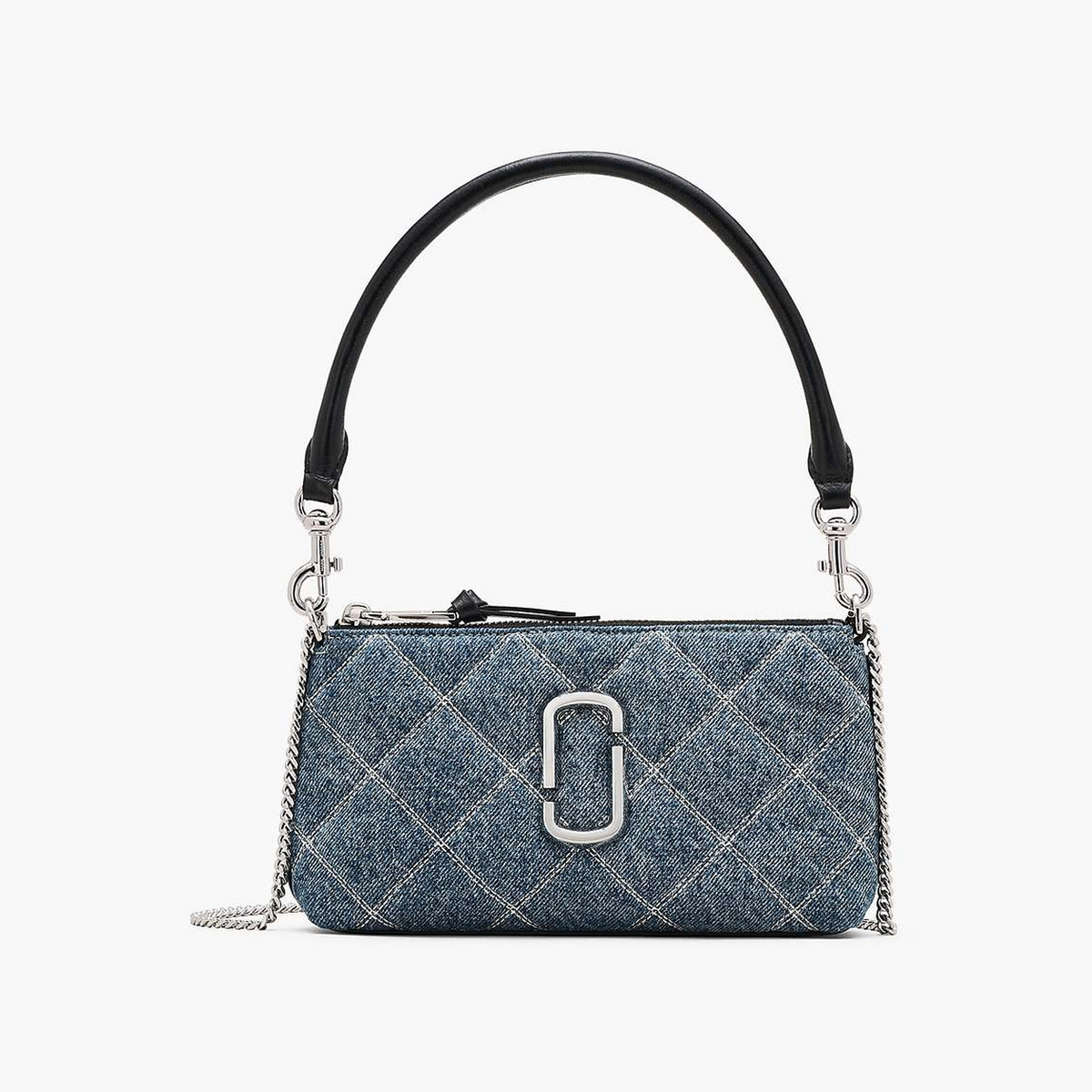 The Quilted Denim Snapshot Convertible Shoulder Bag
