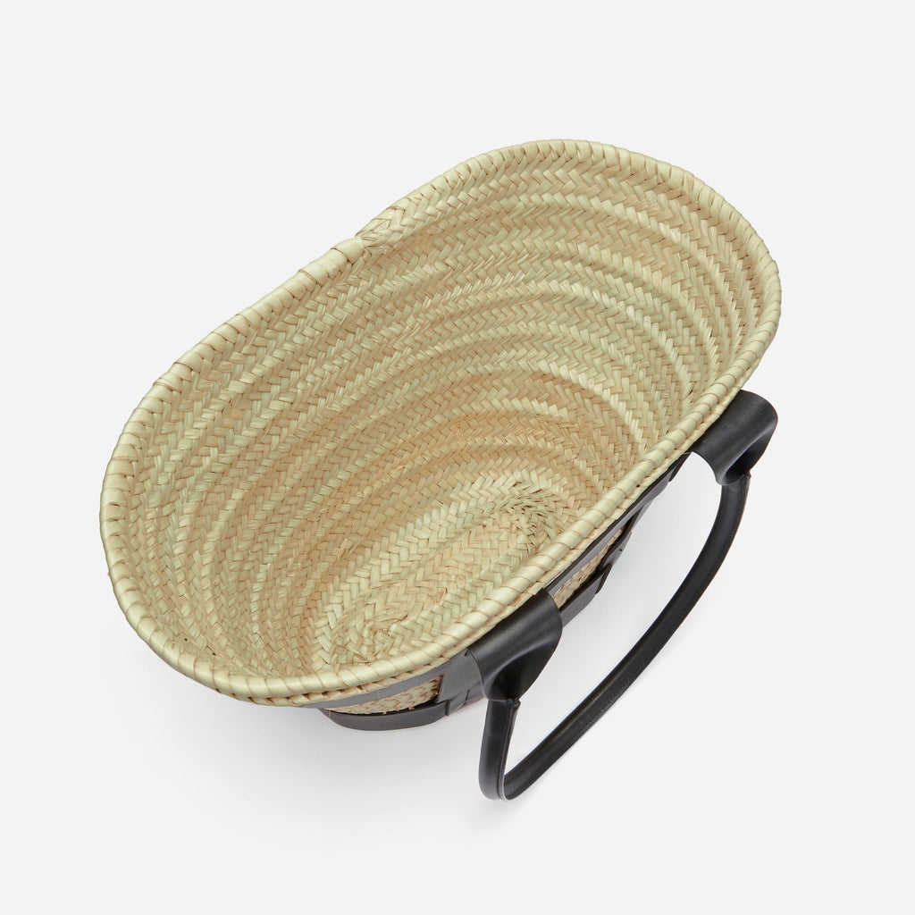 DeMellier The Santorini natural basket black smooth