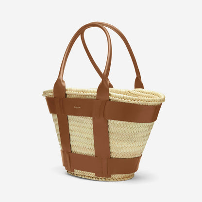 DeMellier The Santorini natural basket tan smooth