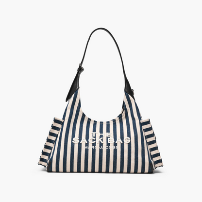 The Stripe Canvas Belted Sack Bag