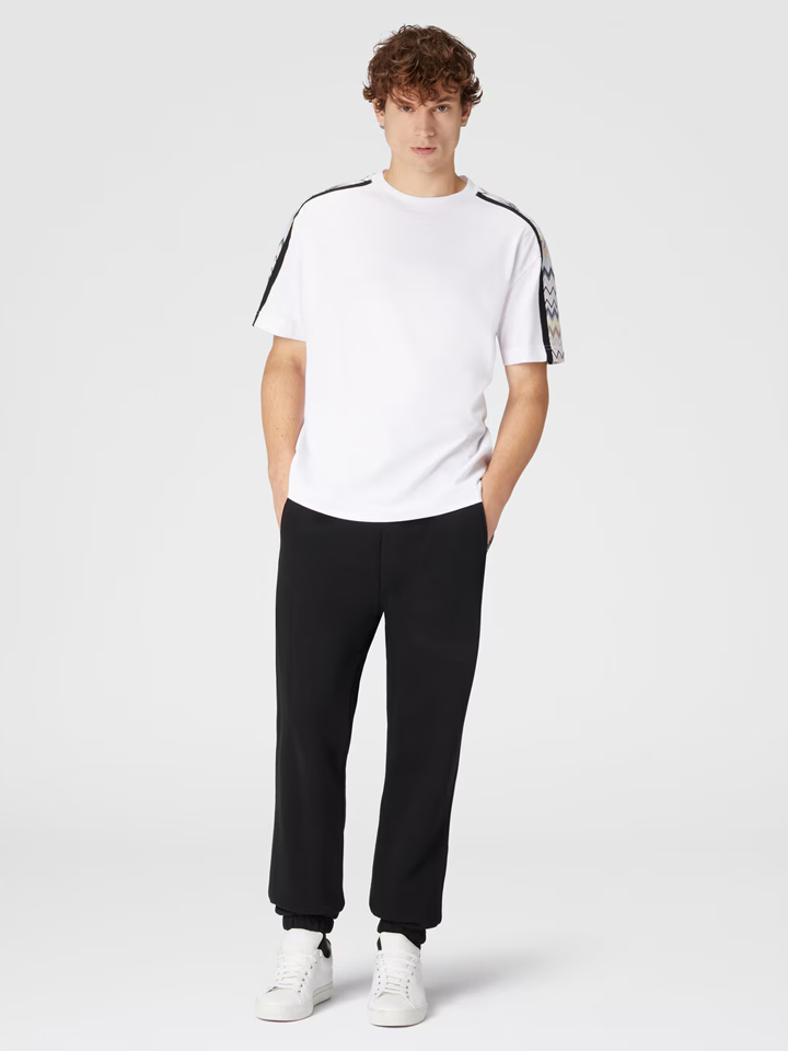 Missoni Zig Zag Sleeve T-Shirt in White