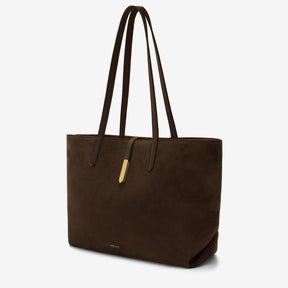 DeMellier The Tokyo Tote mocha suede & mocha smooth