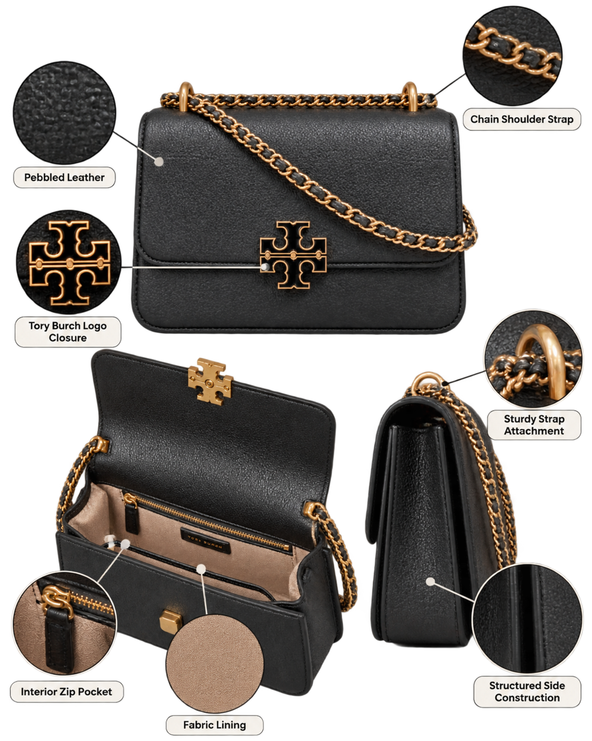 Tory Burch Britten Small Adjustable Shoulder Bag