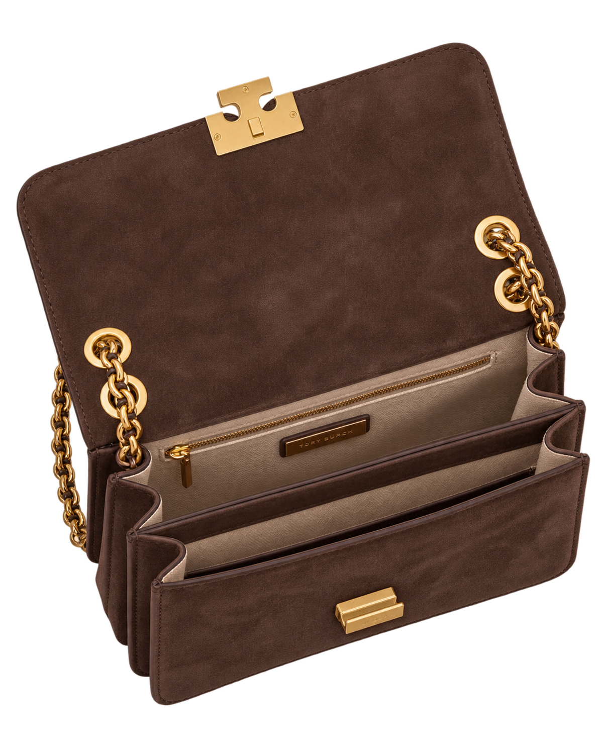Tory Burch Britten Suede Small Shoulder Bag
