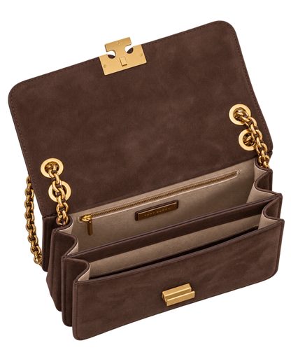 Tory Burch Britten Suede Small Shoulder Bag