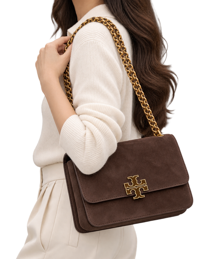 Tory Burch Britten Suede Small Shoulder Bag