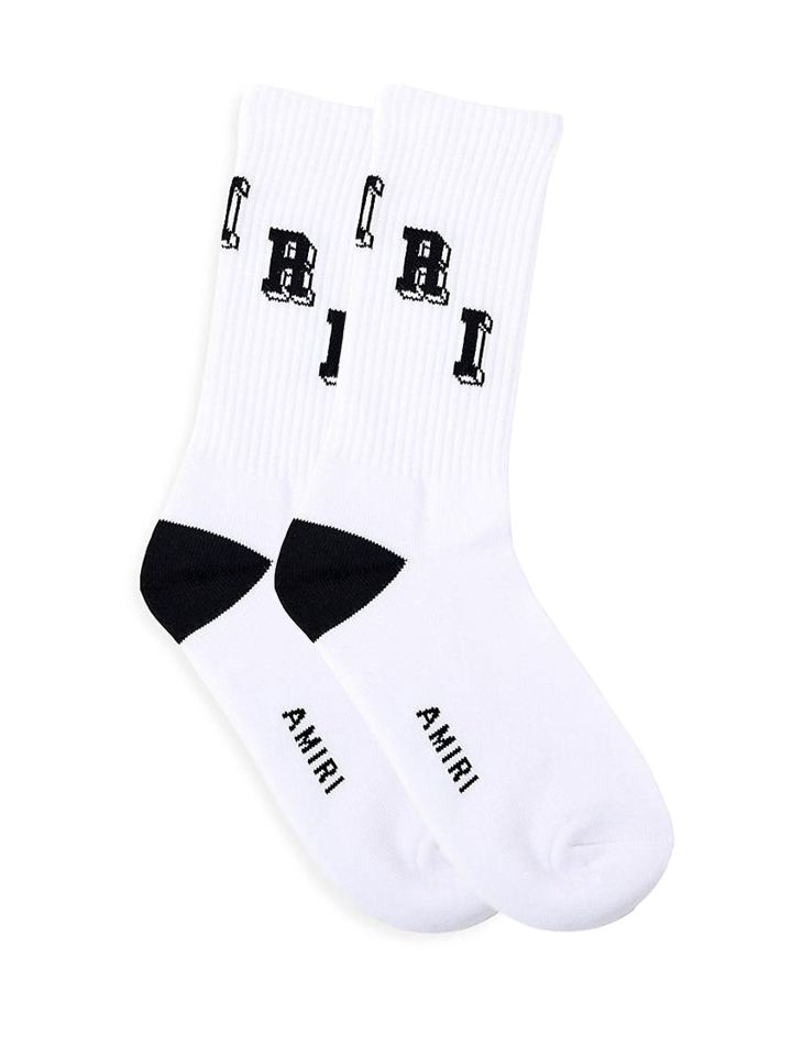 Amiri Collegiate Socks in White