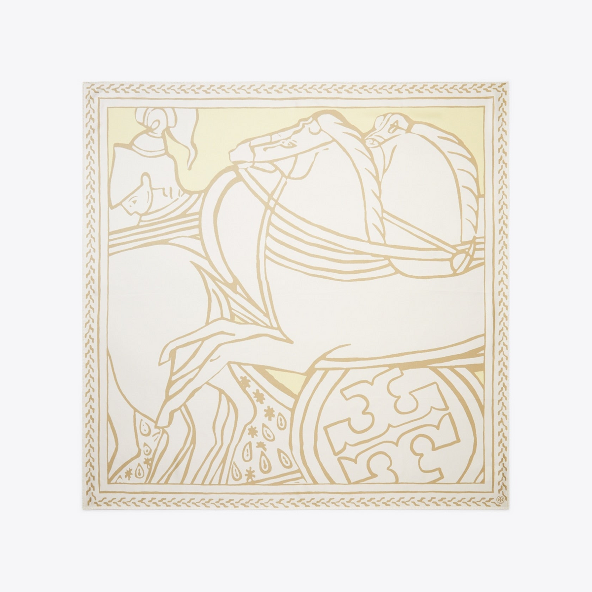 Trocadero Horses Silk Square Scarf