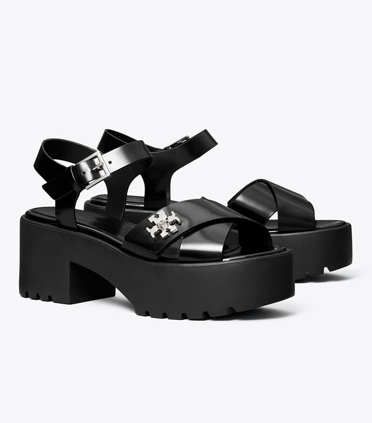 TURNLOCK LUG HEELED SANDAL