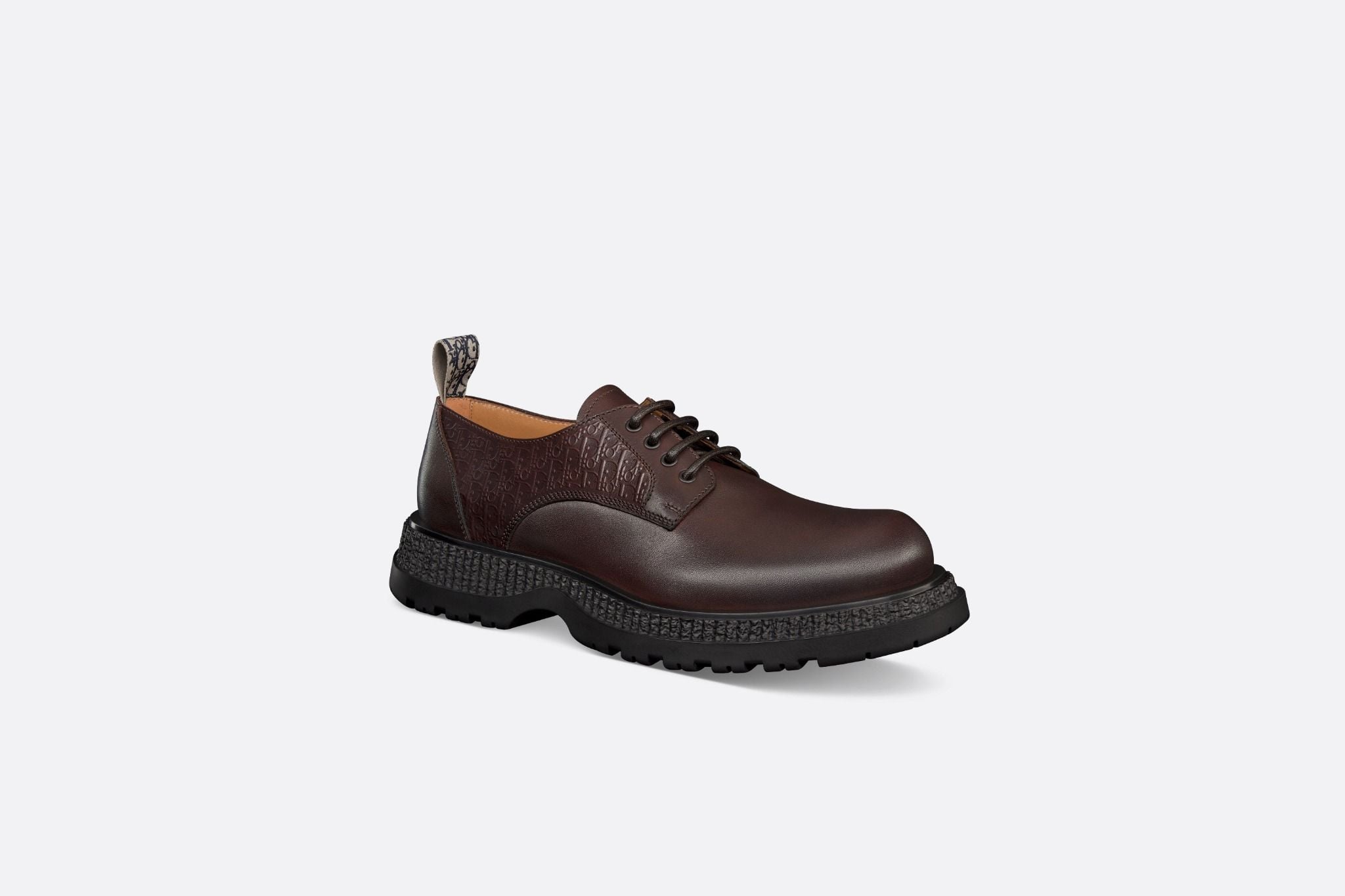 Dior Buffalo Leather Derby Shoes – Brown