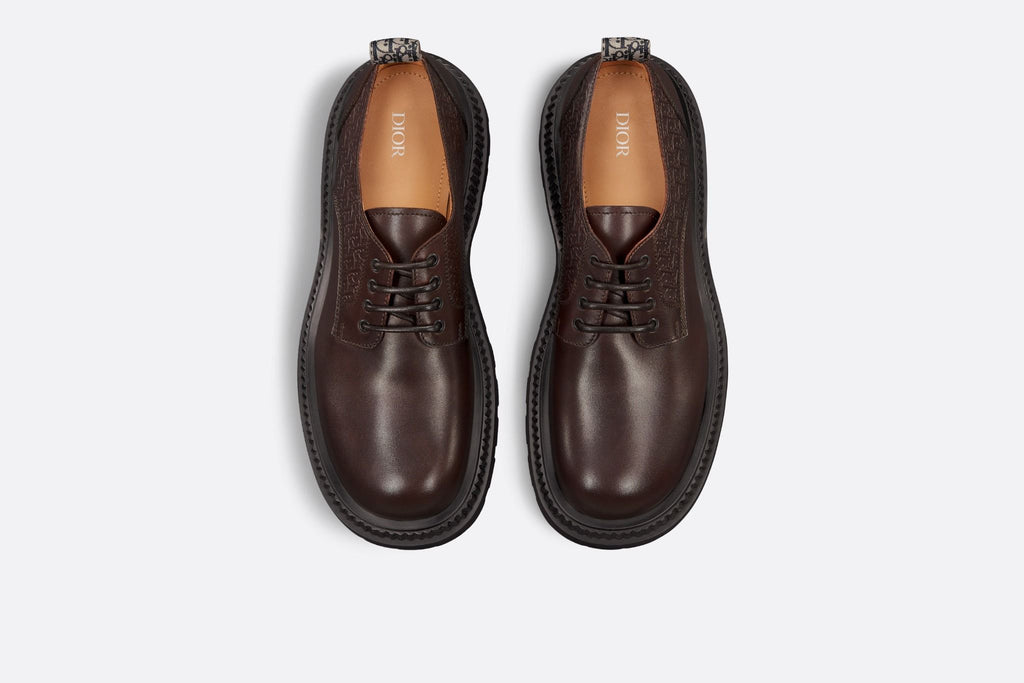 Dior Buffalo Leather Derby Shoes – Brown