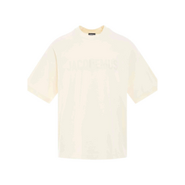 Typo Logo T-Shirt in Light Beige