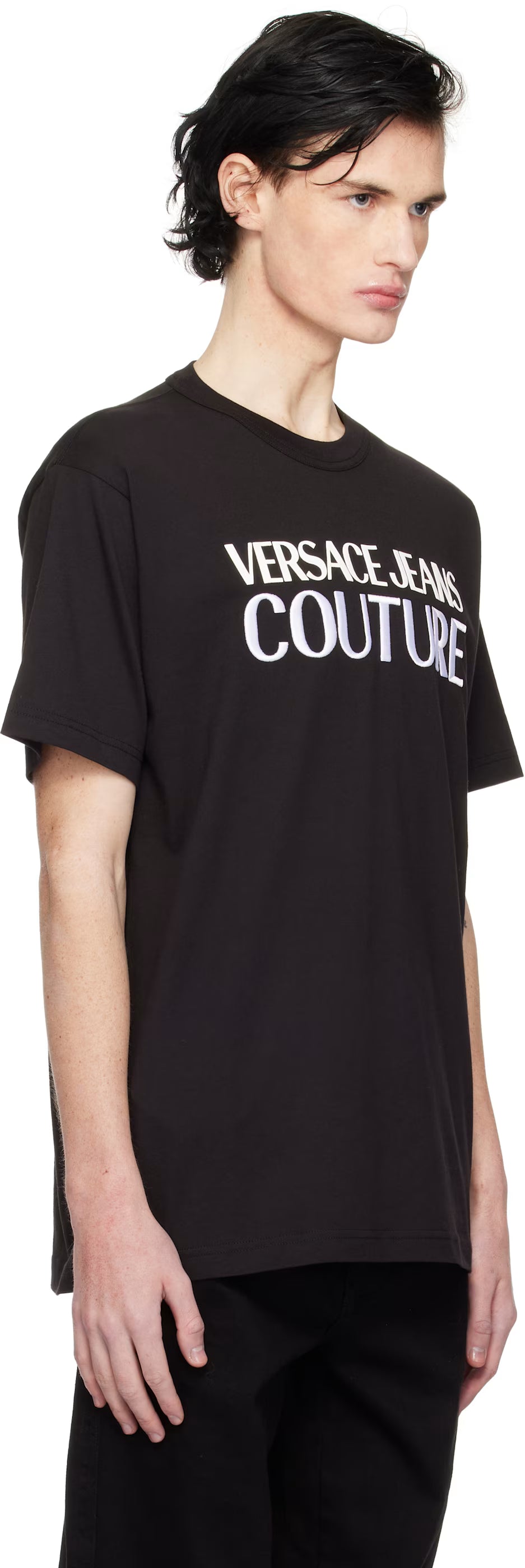 Black Logo Relaxed-Fit T-shirt