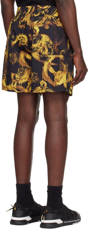 Black & Gold Watercolor Couture Shorts