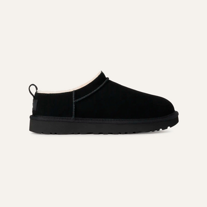 UGG Women’s Classic Micro Boot – Water-Resistant Suede & Sheepskin Lining with Sugarcane EVA Sole
