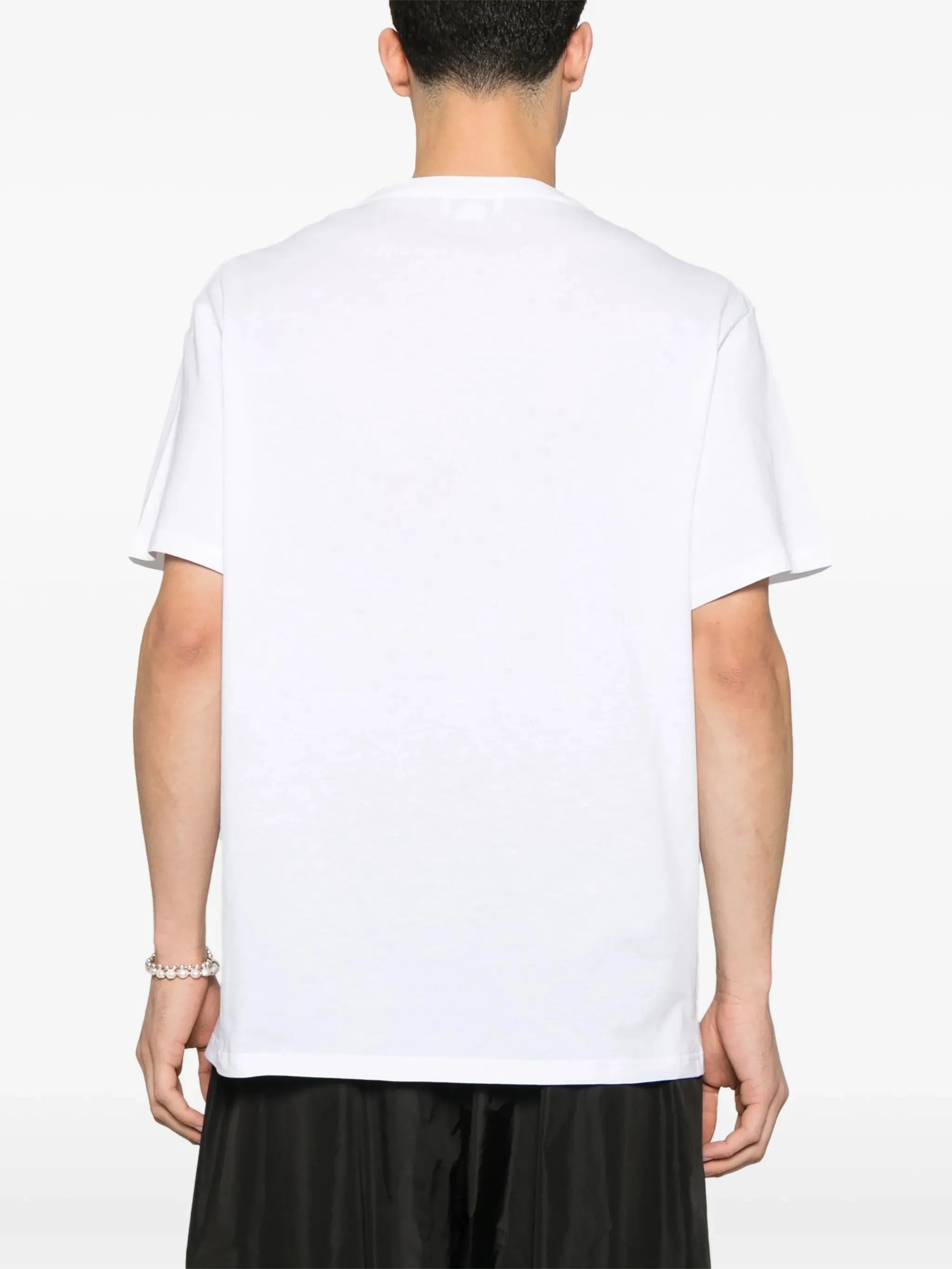 Alexander McQueen Flocked Logo T-Shirt in White