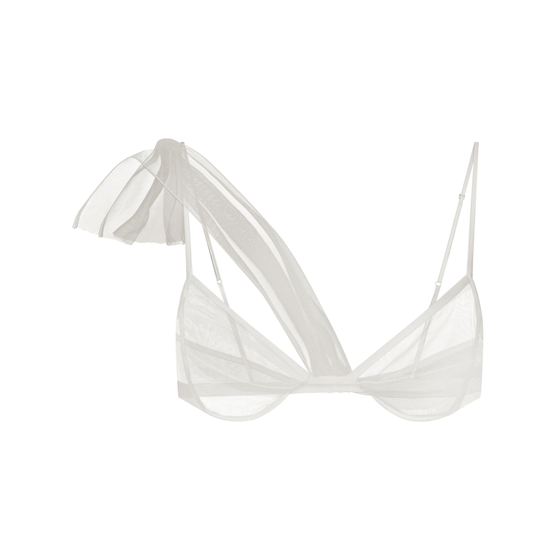 Ultra Fine Mesh Draped Bra