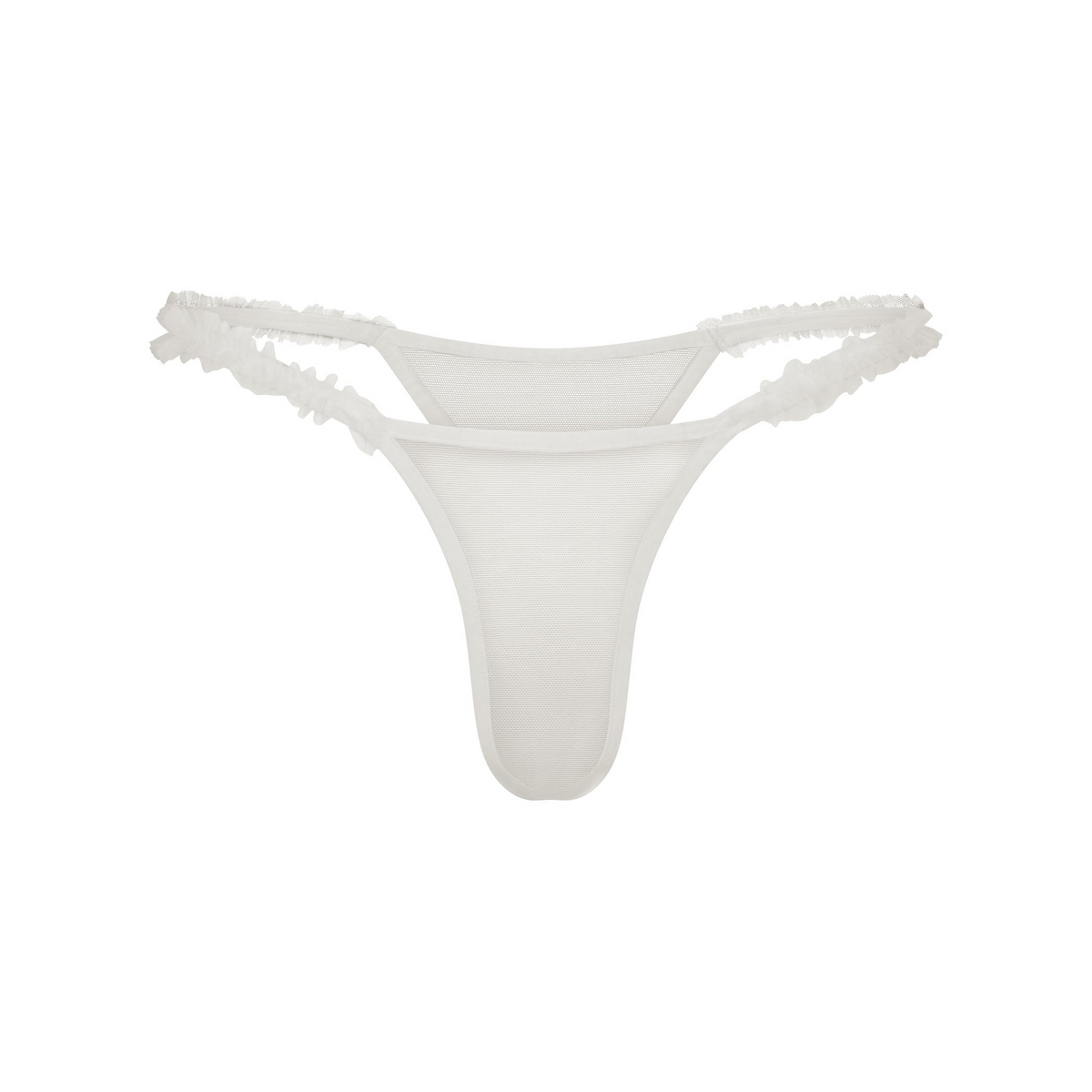 Ultra Fine Mesh Ruffle String Thong
