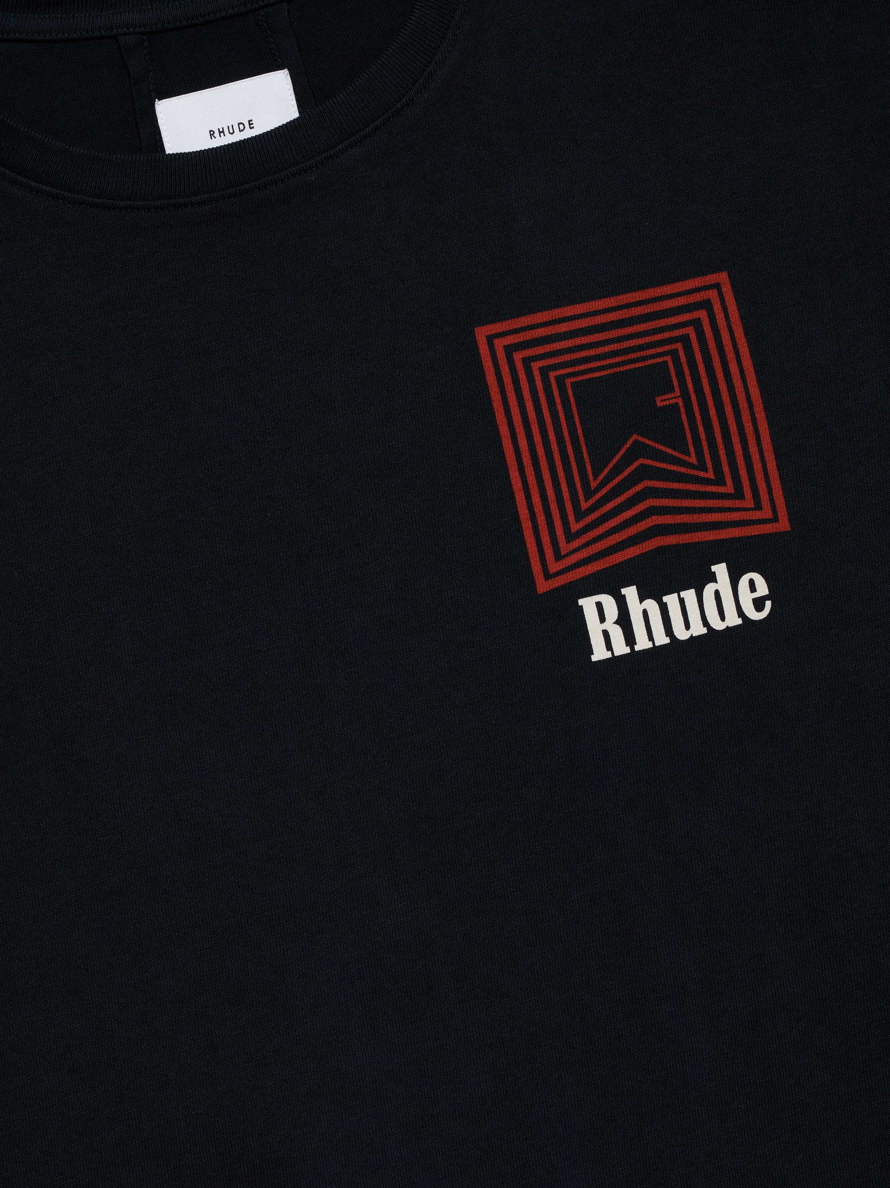 Rhude Chevron Repeat Logo T-Shirt in Black