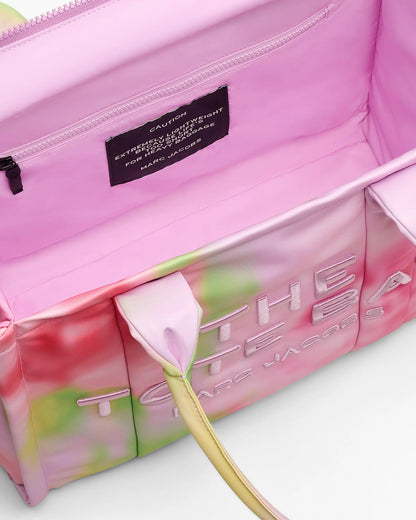 The Blurred Floral Large Puffy Nylon Tote Bag