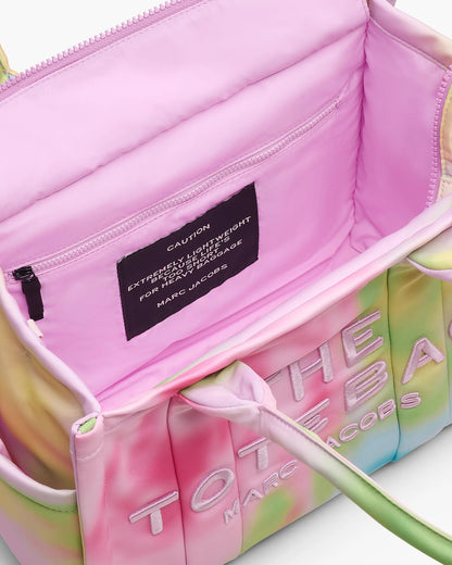 The Blurred Floral Medium Puffy Nylon Tote Bag
