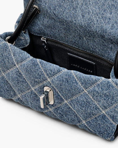 The Quilted Denim Mini Dual Shoulder Bag