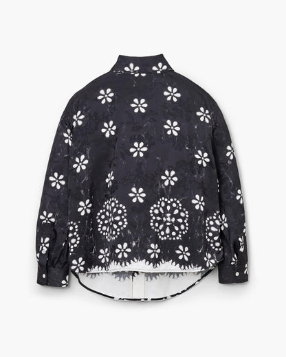 Trompe L'Oeil Eyelet Bow Blouse