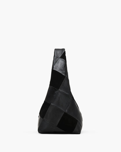 The Suede Patchwork Sack Bag