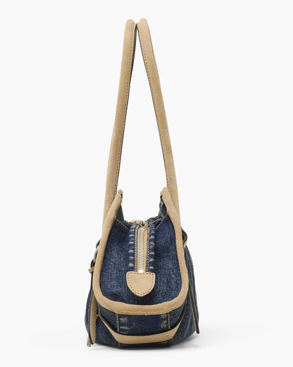 The Denim Suede Cristina Satchel